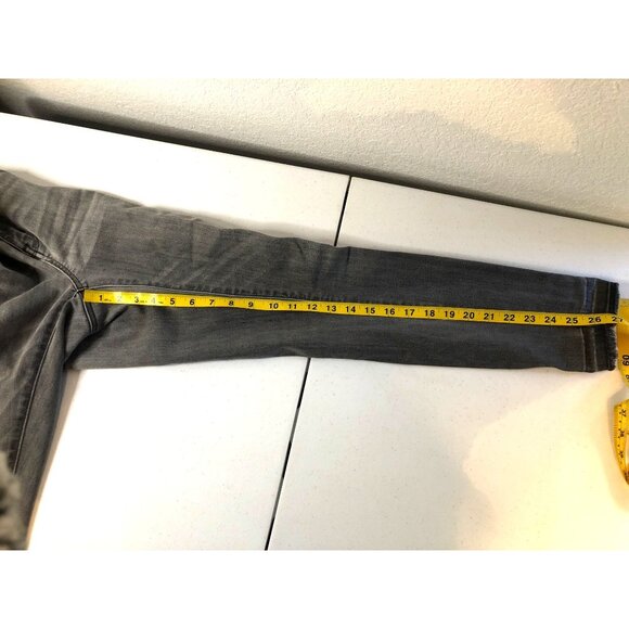 MOSSIMO- WOMENS GREY HIGH RISE JEGGINGS POWER STRETCH JEANS DISTRESS HEM SIZE 4 - Picture 5 of 6